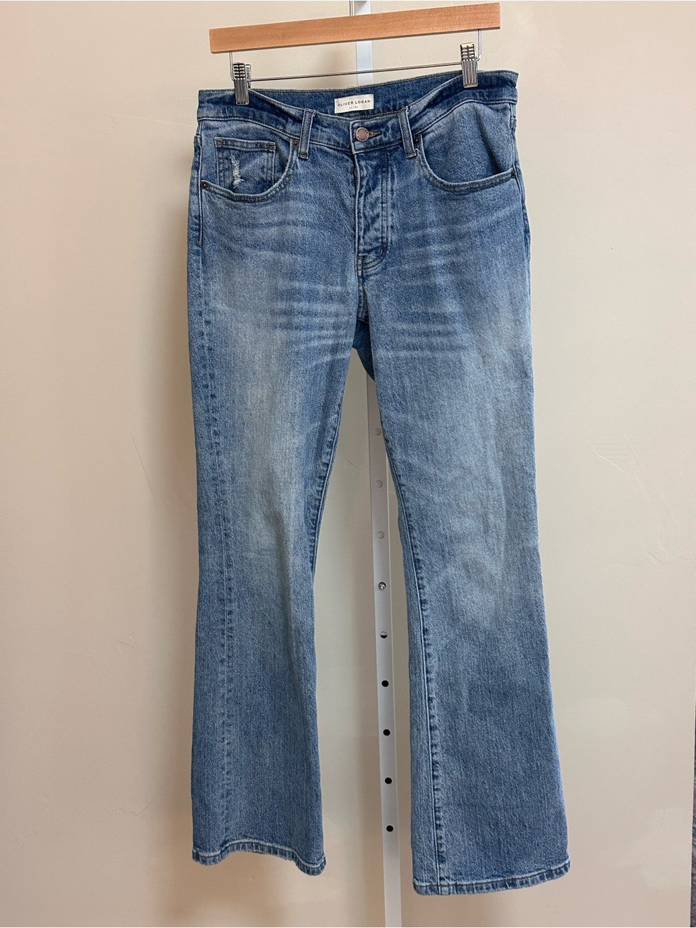 Oliver Logan High Rise Flare Jeans Women’s 29 Light Wash Stretch Denim